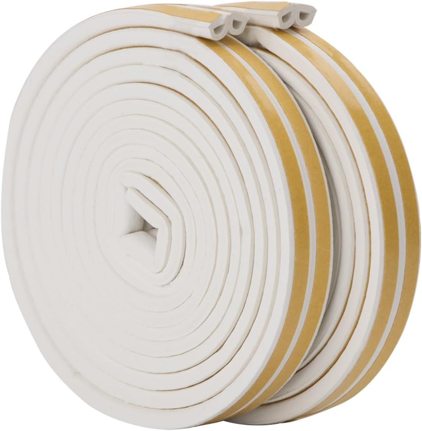 Rubber Seal Weather Strip Foam Tape, Feelava D Type 10 m Doors Windows Draught Excluder…