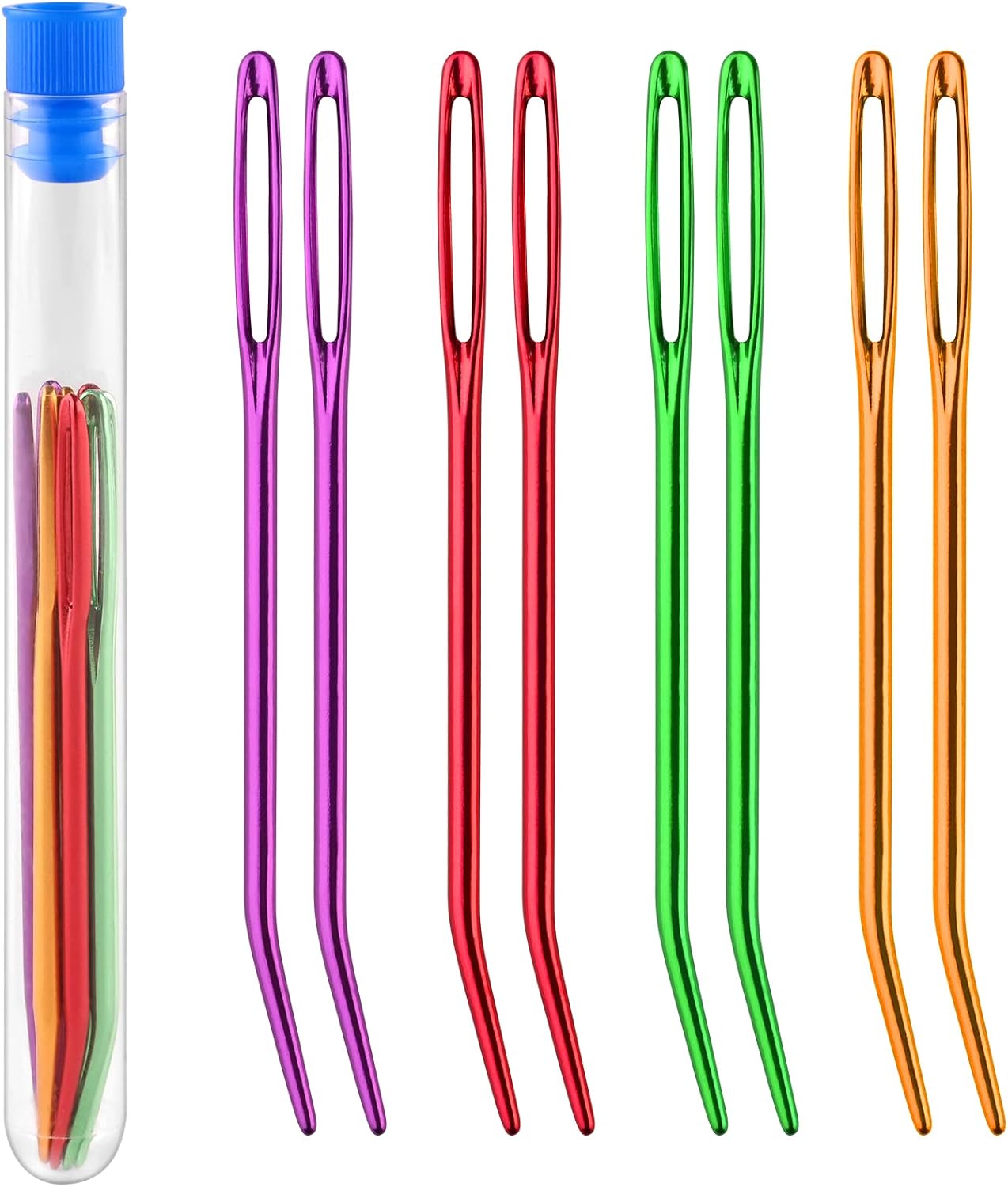 Jumbo Bent Tapestry Needle 8PCS Large Eyes Blunt Yarn Needles Knitting Darning Needles…