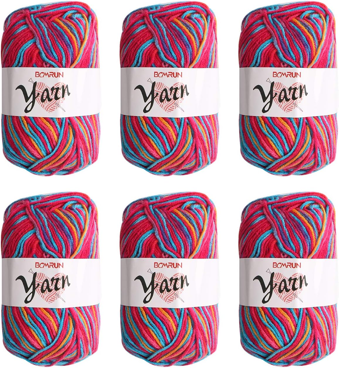 Knitting Wool Yarn Scarf Sweater 6x50g Double Knitting Yarn Set for Crochet
