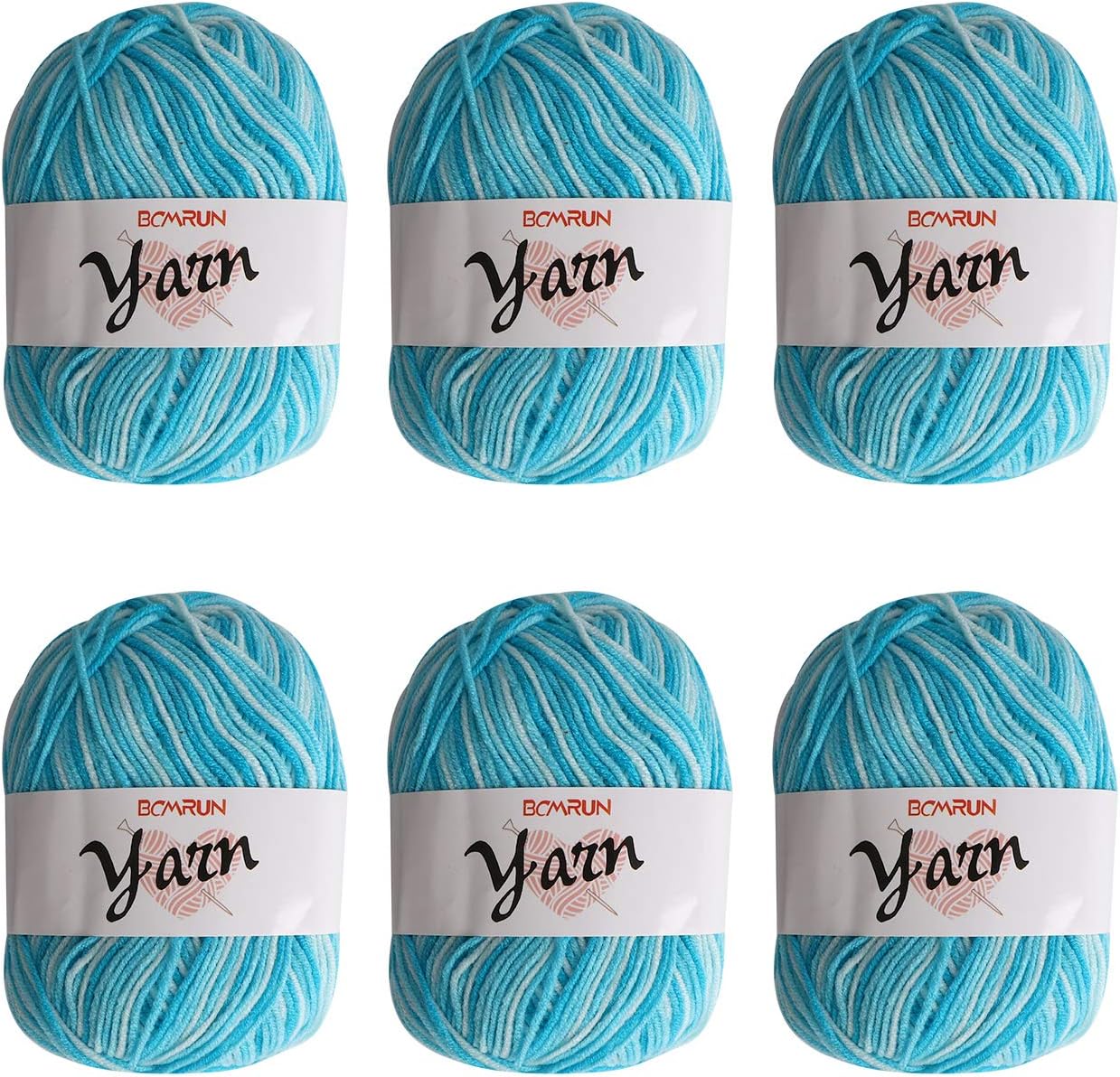 Knitting Wool Yarn Scarf Sweater 6x50g Double Knitting Yarn Set for Crochet