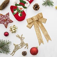 Christmas Glitter Wreaths Bows