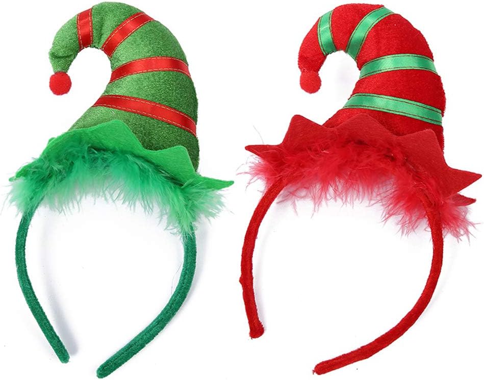 Christmas Elf Hat Headbands 2 Xmas Headband Cute Elf Hair Headband Headwear Christmas…