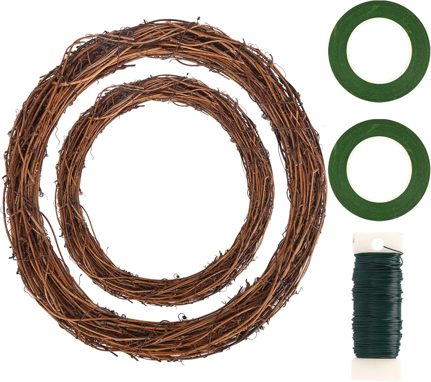 Natural Grapevine Wreaths Making Supplies 2 Size Retro Vine Branch Wreath Florist Wire…