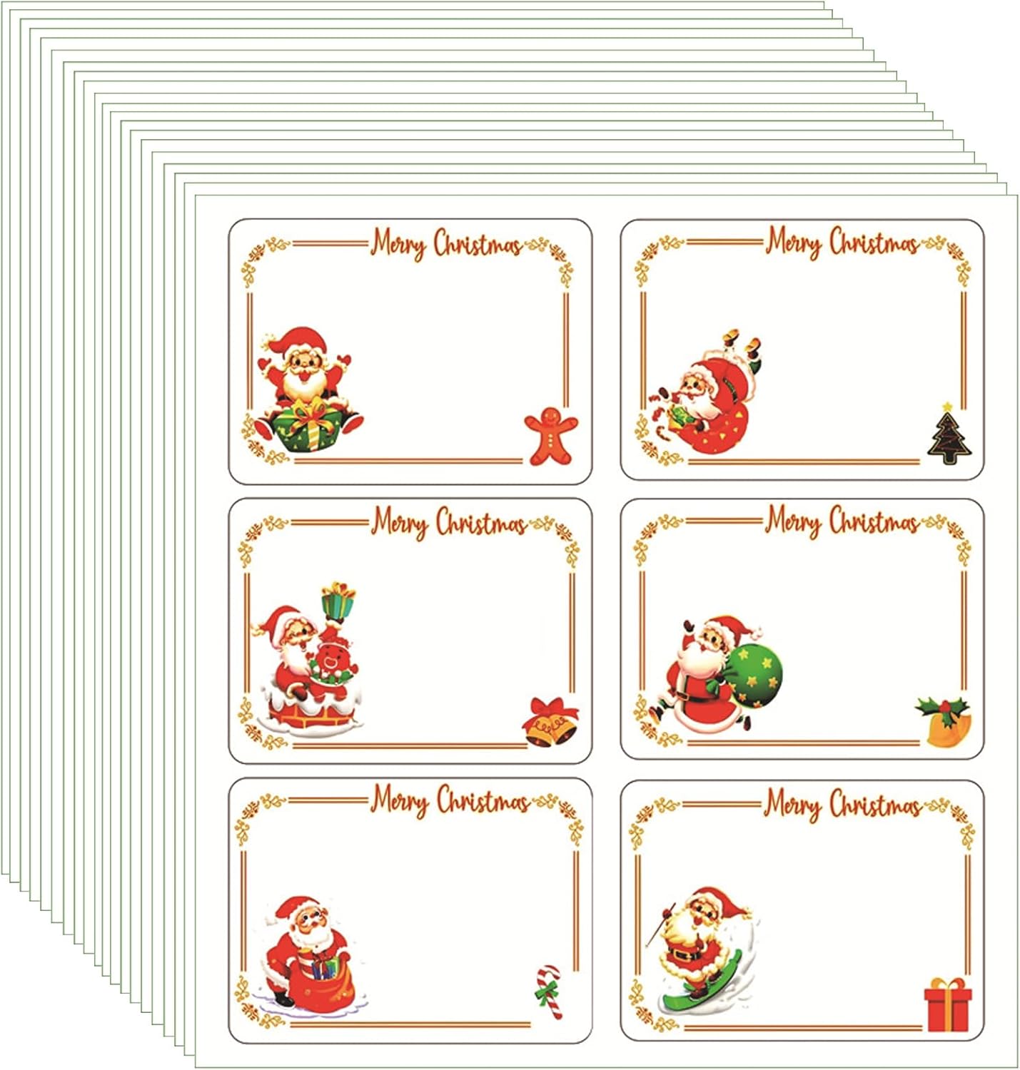 120PCS Christmas Labels Stickers Self-Adhesive Xmas Labels for Presents